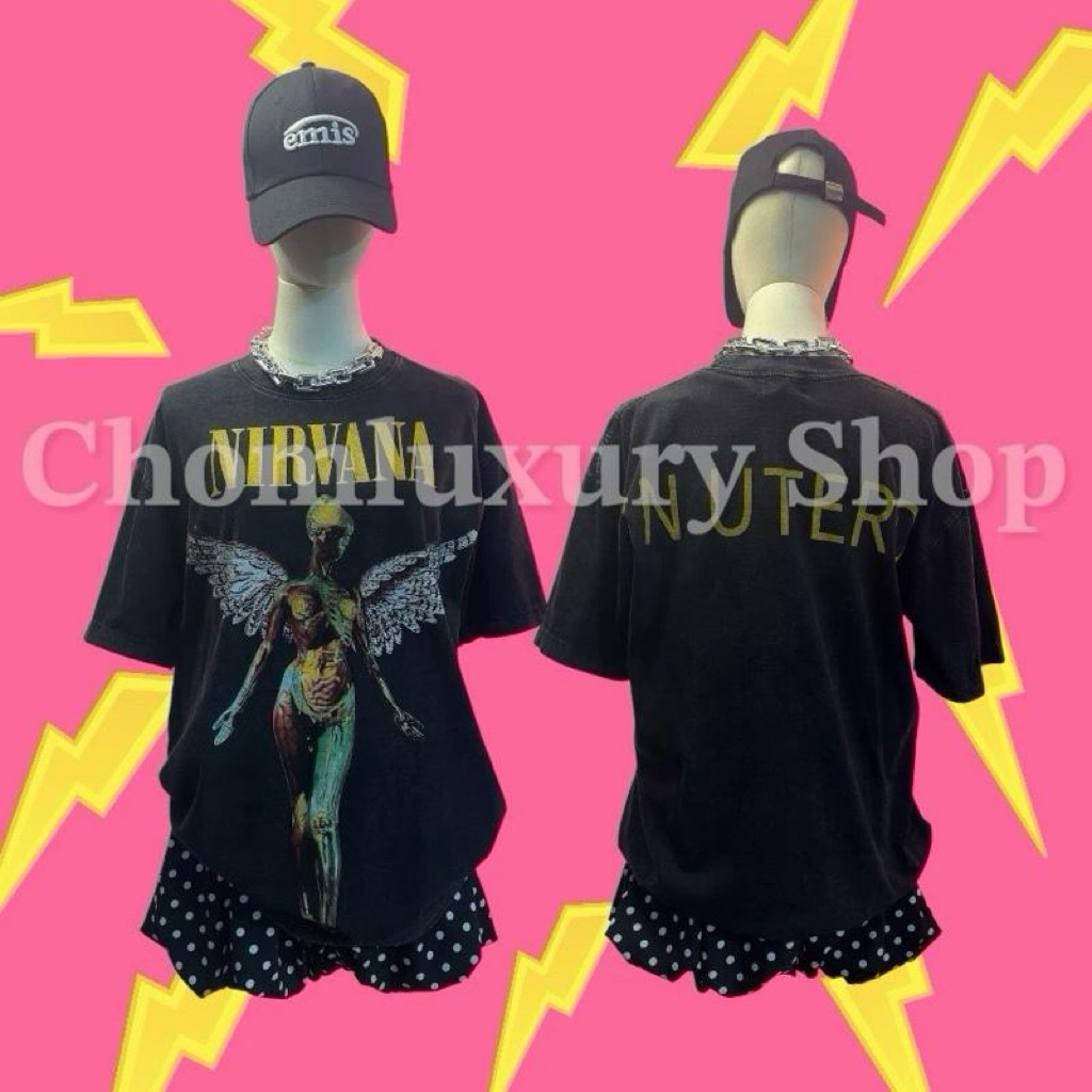 'ꫛꫀꪝ 'เสื้อยืด Nir แม่ชม!! ผ้าฟอก อก 44-46 ผ้านิ่มใส่สบาย สกีนคมชัด