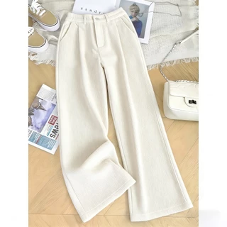 กางเกงขายาว ขาตรง เอวสูง ทรงหลวม สไตล์เกาหลี สําหรับผู้หญิง S-XXL