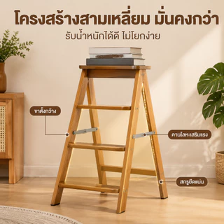 🛒 [Bubu] เก้าอี้ขั้นบันได เก้าอี้พักเท้าพับได้ พกพาสะดวก รับน้ำหนักได้มาก หนาขึ้น
