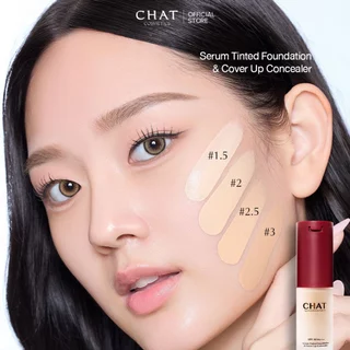 [สกินทิ้น+แปรง] สกินทินท์ฝาแดงน้องฉัตร SKIN TINT CHAT SERUM COVER UP CONCEALER