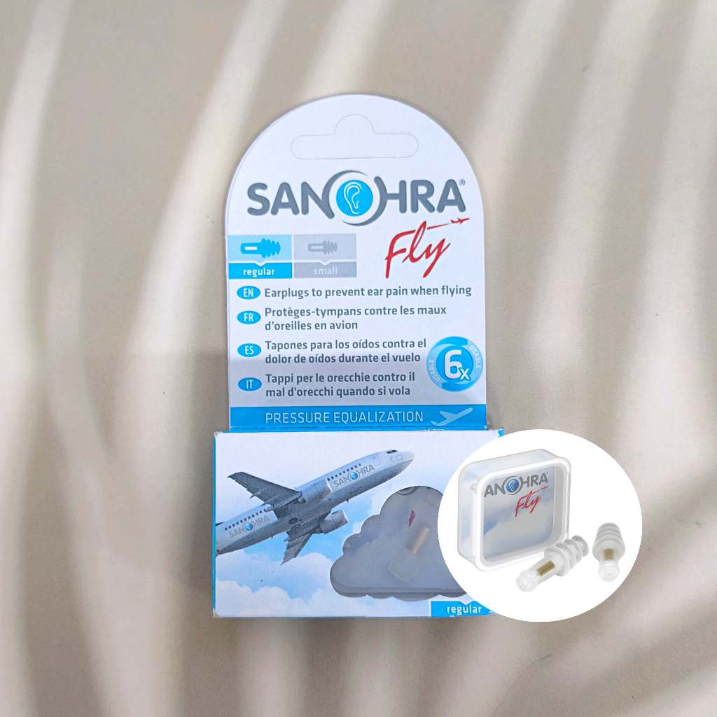 [Sanohra®] Flight Earplugs for Airplane SNR 24 Regular ที่อุดหูสำหรับเครื่องบิน ช่วยลดแรงดัน