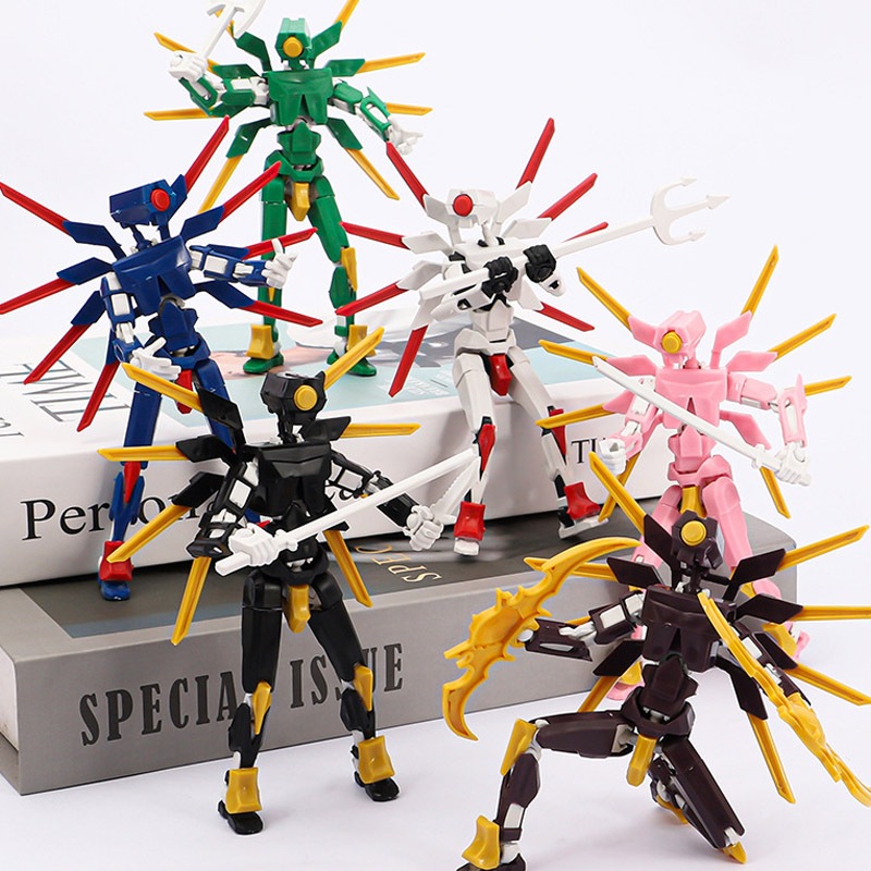 โมเดลตุ๊กตาตัวต่อฟิกเกอร์ Lucky 13 Dummy ขยับข้อต่อได้ 360องศา ของเล่น3D