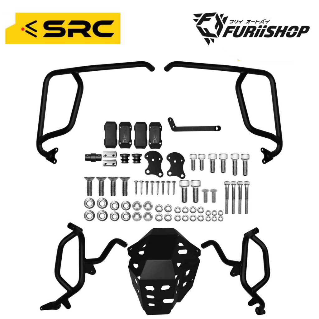 แคชบาร์ SRC สำหรับ Honda XL750 Transalp (ปี 2023-2024) Full Set สีดำ
