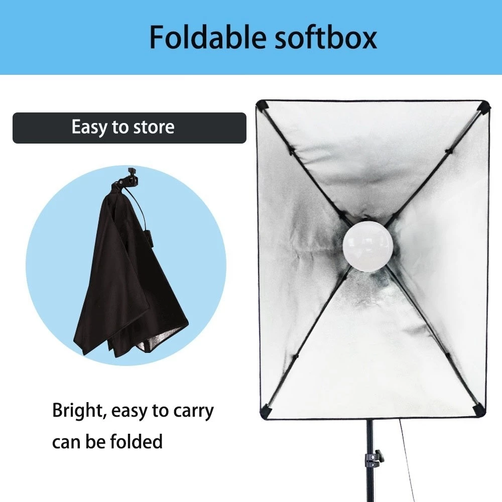 สตูดิโอถ่ายภาพ 2M*2M ชุดขาตั้งฉากหลัง พร้อมฉากหลัง Green Screen softbox light live stream ไฟไลฟ์สด ไฟถ่ายรูป ไฟสตูดิโอ thumbnail 5