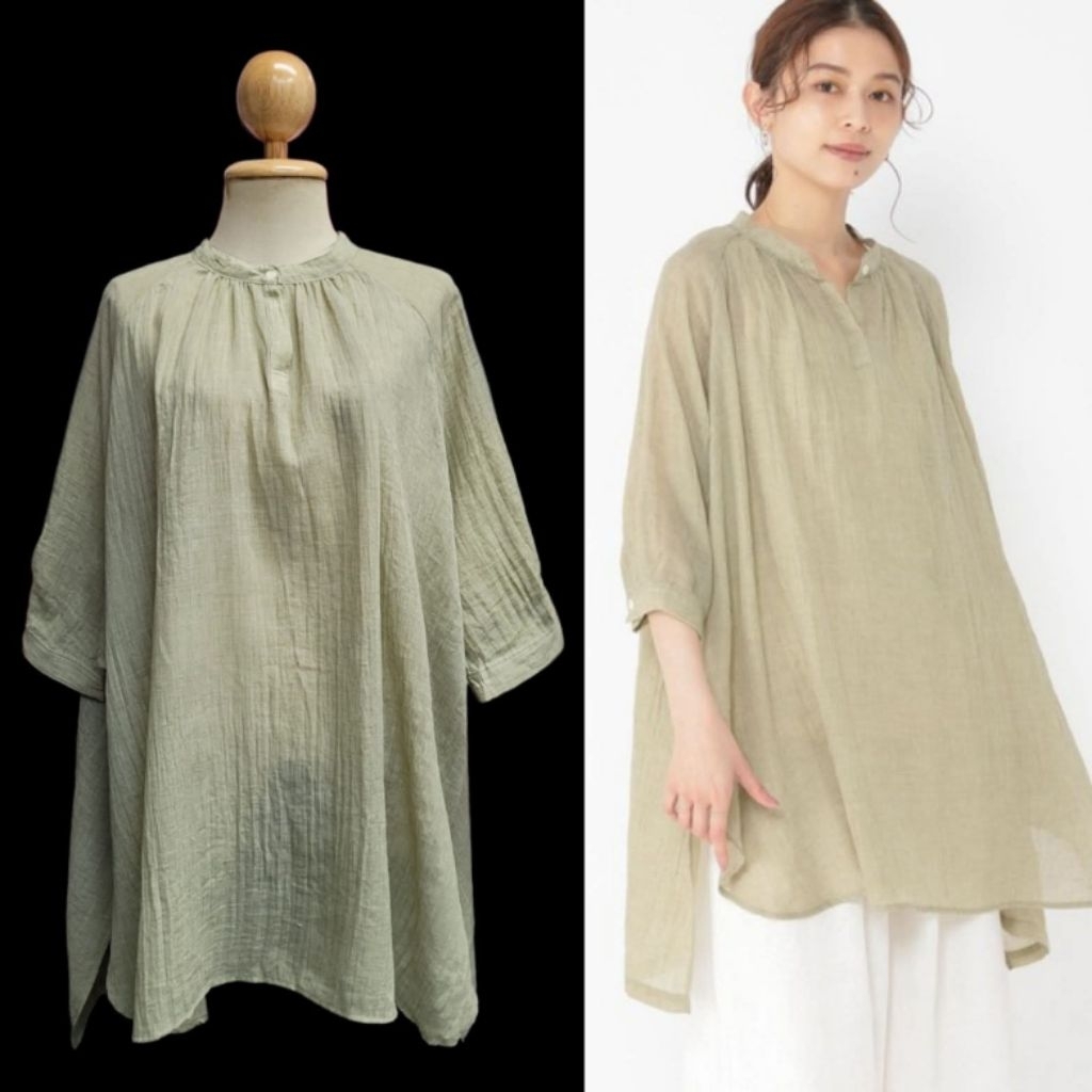 Studio CLIP x SUN VALLEY Mandarin Collar Oversized