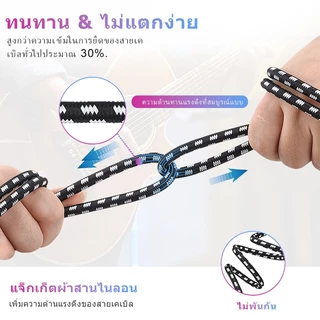 KAWES สายแจ็คกีตาร์ 3M/5M/6M สําหรับเครื่องขยายเสียงกีตาร์ เปียโน ลําโพง AUX 6.5 มม.ไม่จี่ื
