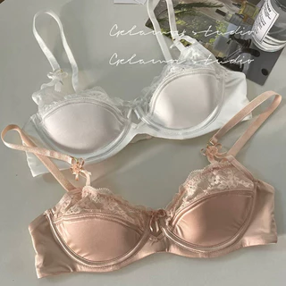 💗set💗บราเลสลายลูกไม้เซ็กซี่ บราสำหรับเก็บทรง ดีไซน์ครึ่งเต้า ฟองน้ำบาง เหมาะสำหรับอกเล็ก