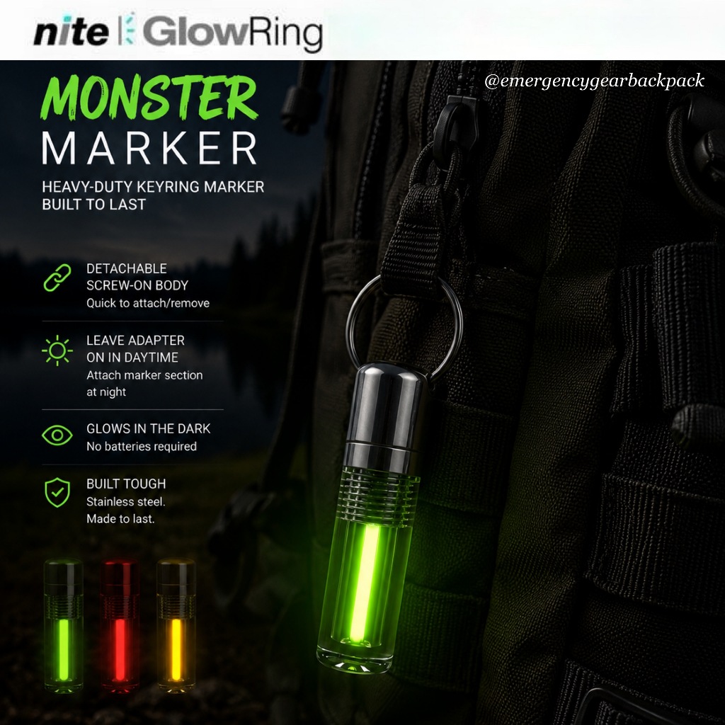 Nite GlowRing Monster Marker | มาร์กเกอร์เรืองแสงรุ่นใหญ่ 9 สี มองเห็นในที่มืด กันน้ำ 30 เมตร