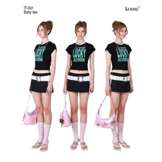 kome.offi เสื้อยืด baby tee รุ่น it-girl baby tee