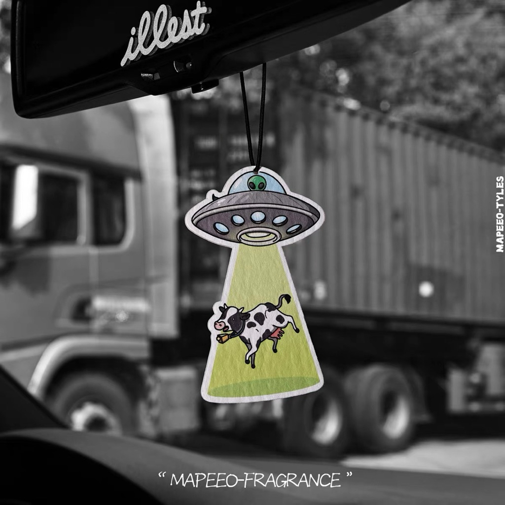 CAR FRAGRANCE COW ABDUCTION กลิ่นWhite Tea//Gardenia