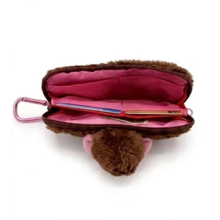กระเป๋าสตางค์ขน Monchhichi งานญี่ปุ่น ขนาด 11.9×9 cm ด้านในมีช่องแบ่งใส่เงิน มีตัวเกี่ยวให้ ราคา 199 บาท