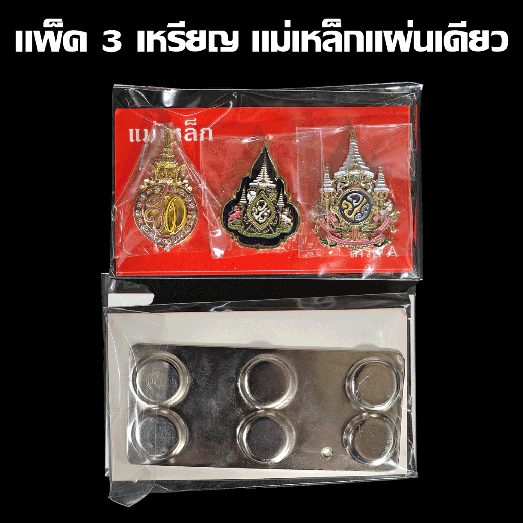 ชุด 3 เข็มกลัดแบบแม่เหล็กแผ่นเดียว ส่งทุกวันไม่มีวันหยุด