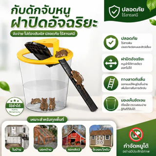 🐀คืนเดียวจับหนูเต็มถังเลย🐀ZEO กรงดักหนู กับดักหนู ที่ดักหนู กับดักหนูพลิกฝา - รีเซ็ตอัตโนมัติ - จับหนูได้ตลอด 24 ชม