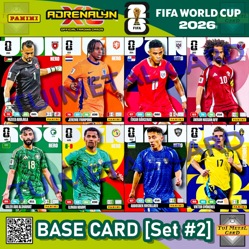 PANINI FIFA WORLD CUP 2026™ Adrenalyn XL™: BASE CARD [Set #2] การ์ดธรรมดา สะสมฟุตบอล Football Trading Card