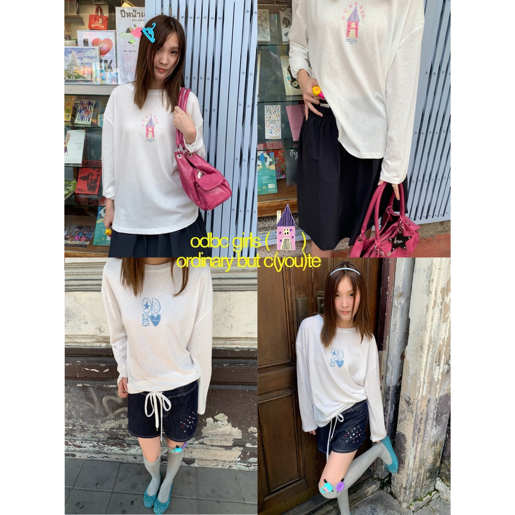 7.7 girls house at home ODBC T-shirts เสื้อยืดลายใหม่ ใส่สบาย💖🪣