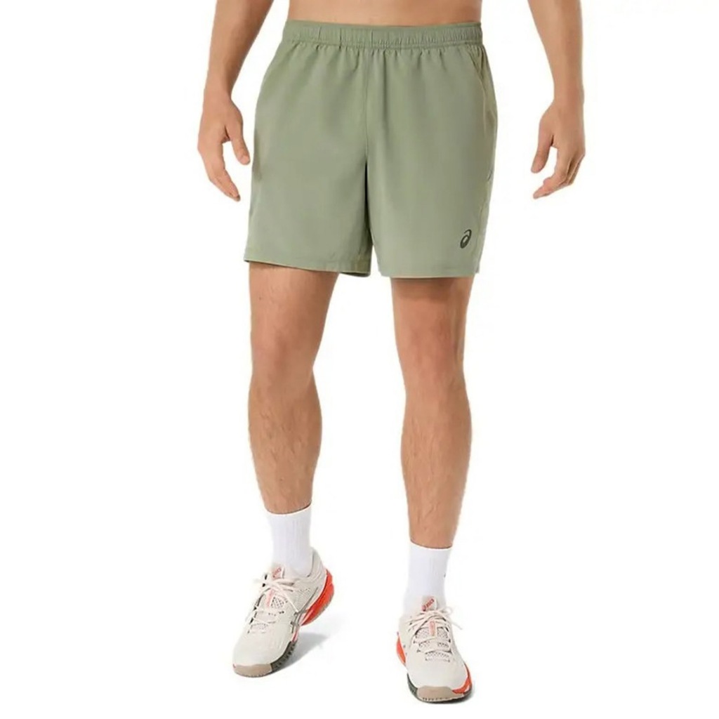 Asics กางเกงเทนนิสผู้ชาย Men's Court 7in Short | Khaki Green ( 2041A344-301 )