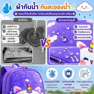 กระเป๋าเป้สะพายหลังเด็ก กันน้ำ กระเป๋าเป้สะพายหลังสัตว์น่ารัก สาวและเด็กชายที่มีสีสัน กระเป๋าโรงเรียนเกรด 1-3