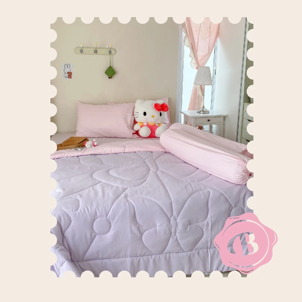 BEDRIDA ชุดผ้าปูที่นอนครบเซ็ต พร้อมผ้านวมลายปักผีเสื้อ thumbnail 3