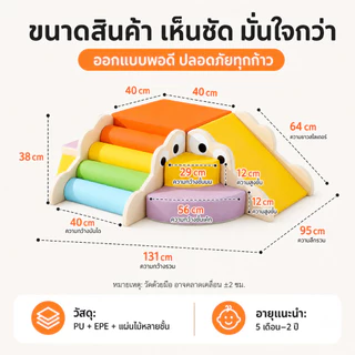 สไลเดอร์เด็ก ชุดปีนป่ายนุ่ม ของเล่นเสริมพัฒนาการเด็ก กันกระแทก สำหรับเล่นในบ้าน สำหรับเด็กเล็ก