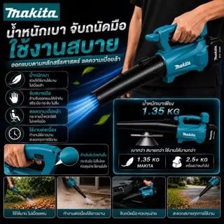 เครื่องเป่าลมไร้สาย ดูดฝุ่นและเป่าลม 2in1 แบตเตอรี่ลิเธียมความจุสูง มอเตอร์ 20,000RPM ใช้งานได้ทั้งในบ้าน รถยนต์ สวน และ