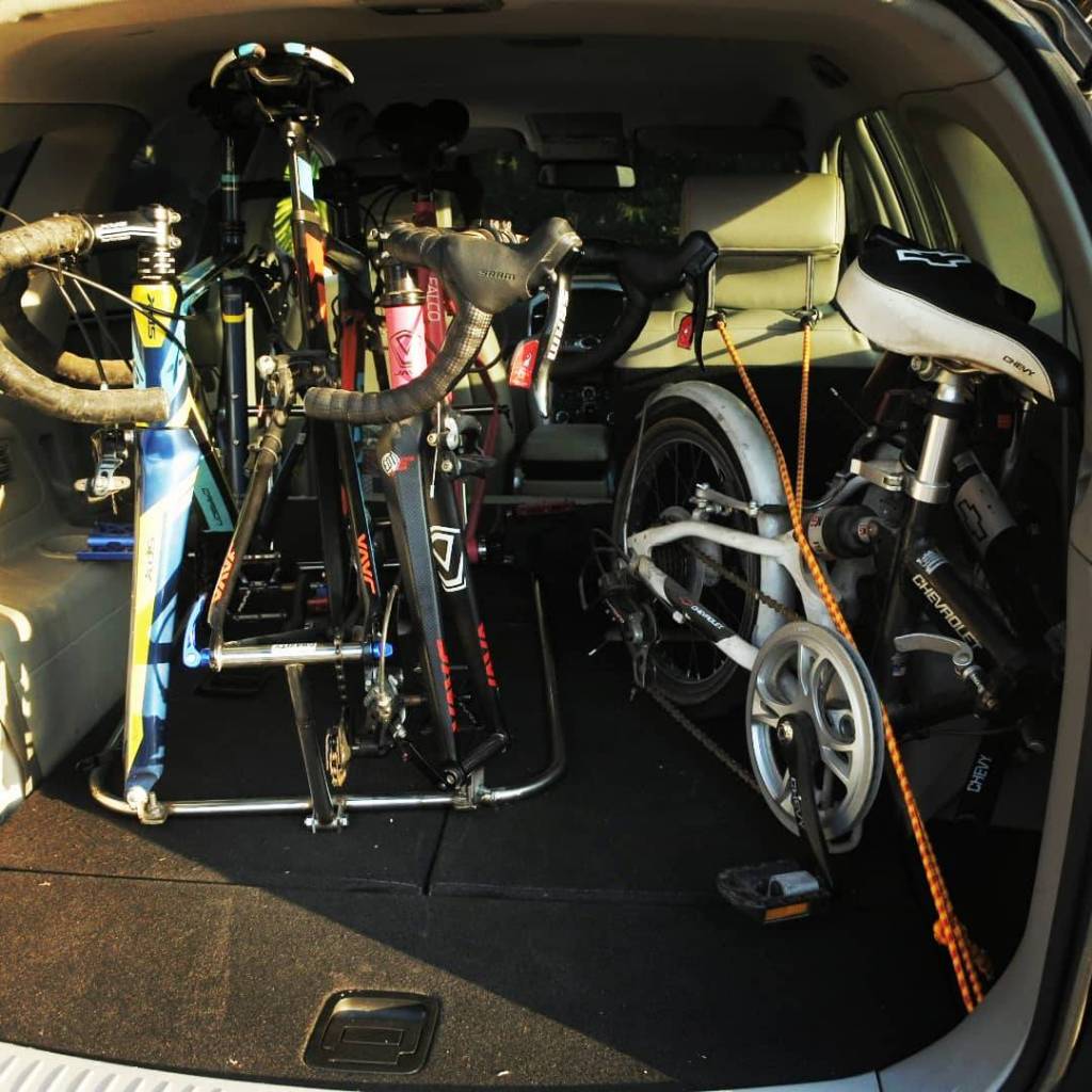 3 frame bike rack with 2 wheel removal