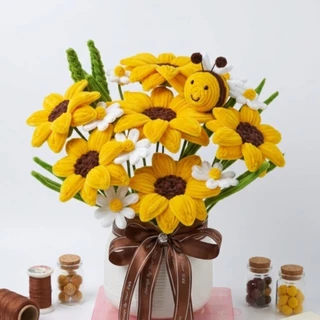 🌻กระถางดอกไม้ลวดกำมะหยี่✨️ของขวัญรับปริญญา วาเลนไทน์ วันเกิด โอกาศต่างๆ🌹🌷🌻