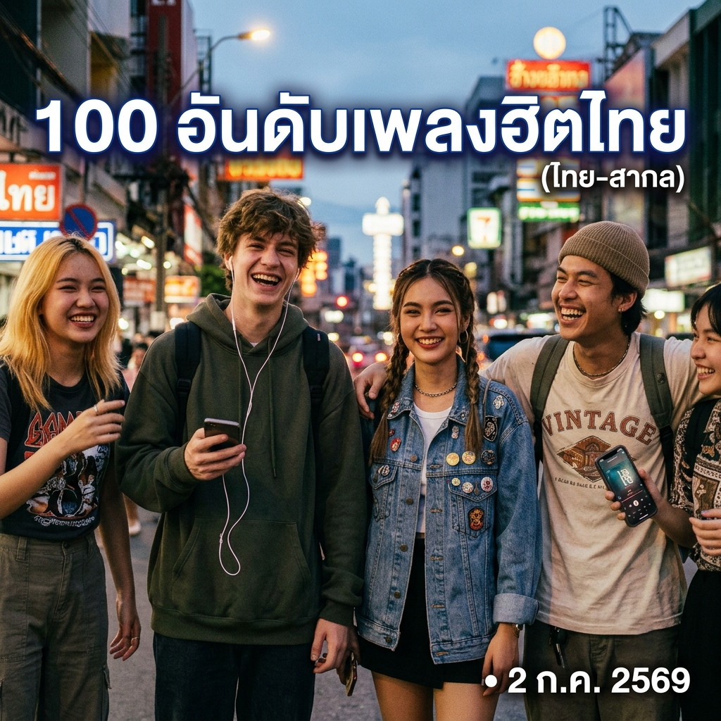 [CD MP3 / USB MP3] 100 อันดับเพลงฮิตไทย (ไทย-สากล) • 2 ก.ค. 2569 [320 kbps]