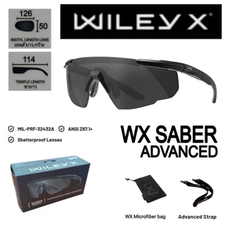 แว่นตา Wiley X แท้รุ่น SABER ADVANCED ขาโลโก้ใหม่ เลนส์เดียว รุ่นที่ขายดีที่สุดเลนส์หนา