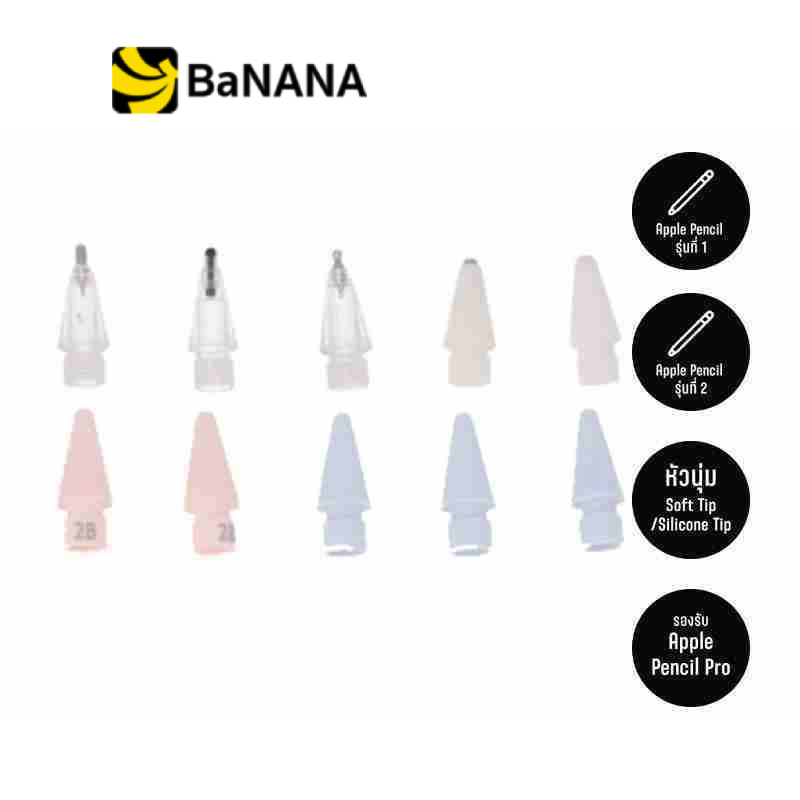 หัวปากกาไอแพด QPLUS Tips for Gen1/2 6-in-1 by Banana IT