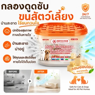 กล่องดับกลิ่นสำหรับสัตว์เลี้ยง กล่องกำจัดขนสัตว์เลี้ยง กล่องกำจัดขนแมวและสุนัข ผลิตภัณฑ์กำจัดกลิ่นสัตว์เลี้ยง