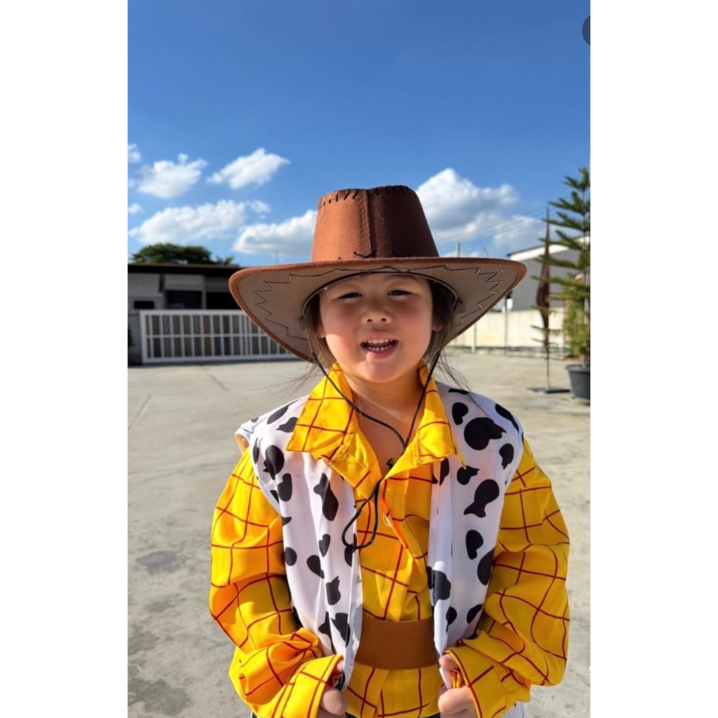 🧑‍🦰หมวกคาวบอยเด็ก ผ้าสักหลาด-หนังมัน ใส่แล้วสวยเท่ห์