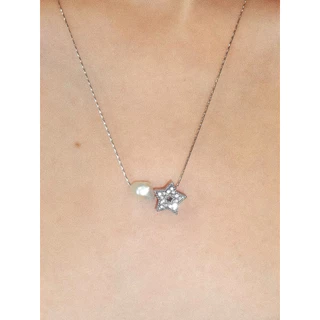 nice try studio - Fairy Necklace สร้อยคอรูปดาว ไข่มุกแท้ ไม่ลอก ไม่ดำ