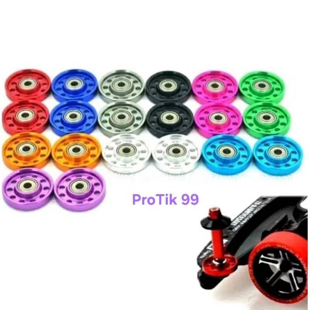 โรลเลอร์ ฉลุ 13 mm. อลูมิเนียม แบบโฮมเมด สำหรับ รถ Mini 4wd 1:32