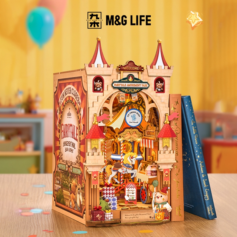 M&G LIFE x ROLIFE DIY Bookend Assembly Model โมเดลที่คั่นหนังสือรูป (แบบประกอบไม้)