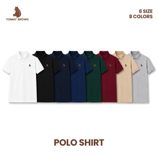 TOMMY BROWN เสื้อโปโลผู้ชาย Polo Shirt รุ่น Classic ทรง Regular ลายปักหมี