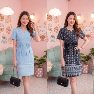 Dress By Papid เดรสทำงาน เดรสลายไทย รหัส662