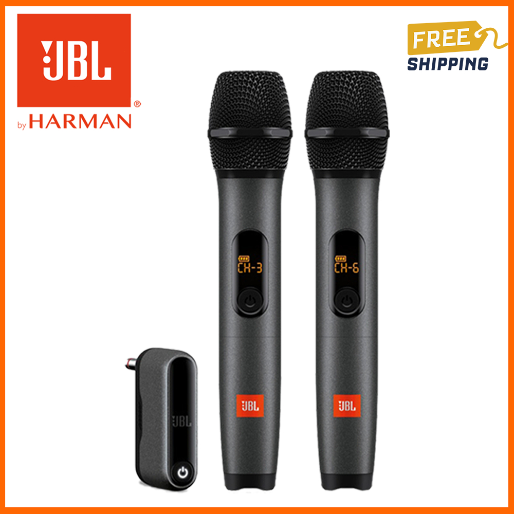 ไมโครโฟนไร้สาย JBL UHF ไมโครโฟนแบบมือถือระดับมืออาชีพ เหมาะสําหรับคาราโอเกะที่บ้าน