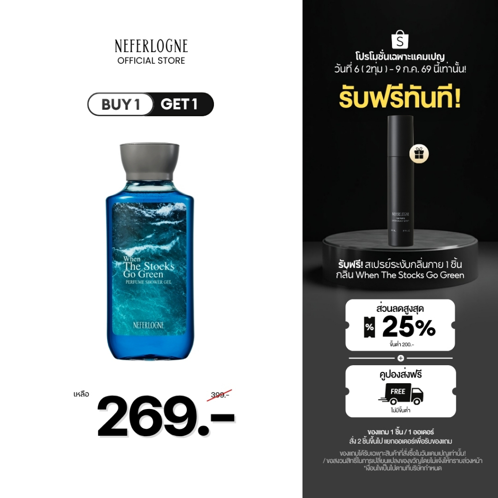 Perfume Shower Gel When The Stocks Go Green (300ml) - Neferlogne