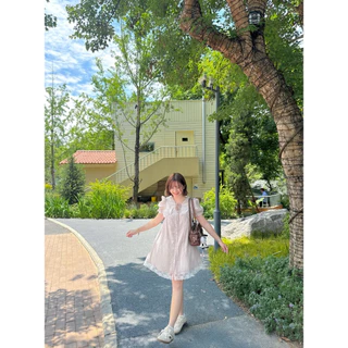 dress018- ✨🩰ballet princess dress 👒🏡✨เดรสบัลเล่ต์แขนตุ๊กตา 🧸