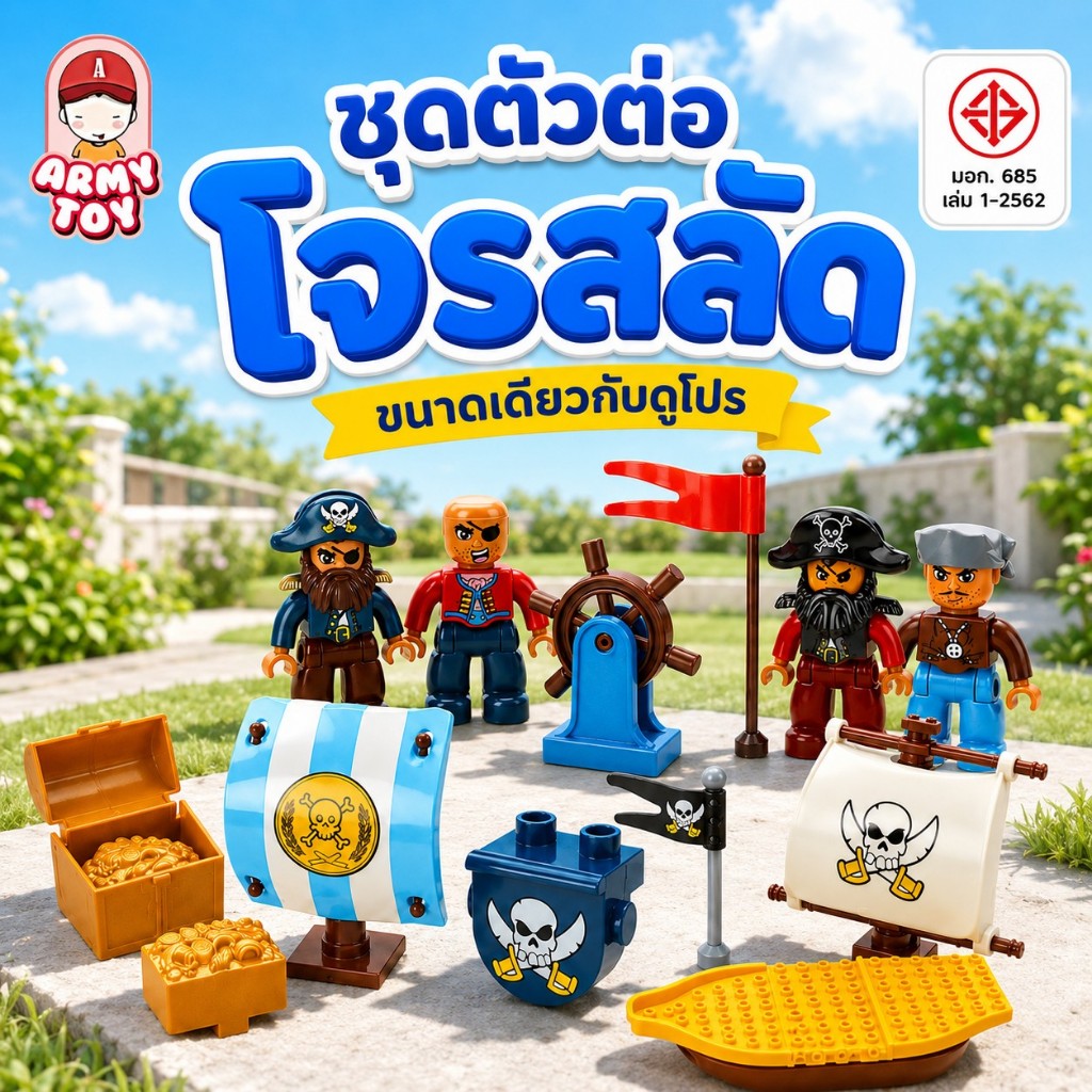 ชุดตัวต่อ โจรสลัด พร้อมรบ