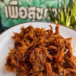 เนื้อแดดเดียวเจไร้น้ำมัน (ขาเห็ดทุบปรุงรสเจ ขนาด400กรัม)#ขาเห็ดหอม#อาหารเจพร้อมทาน#ขาเห็ด