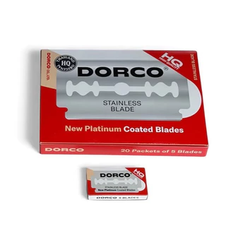 Dorco Stainless Blade ดอร์โก้ ใบมีดโกน 2 คม 1 กล่อง (100 ใบ) DORCO ของแท้ 100%