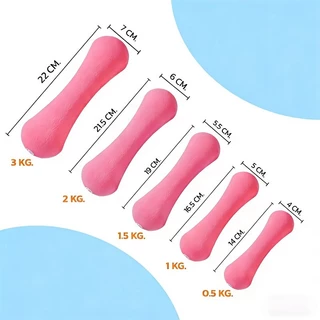 ดัมเบลเหล็กแท้หุ้มยางนีโอพรีนหนา น้ำหนัก 0.5-2 กก. ดัมเบลยางทนทาน รับประกันคืนเงิน