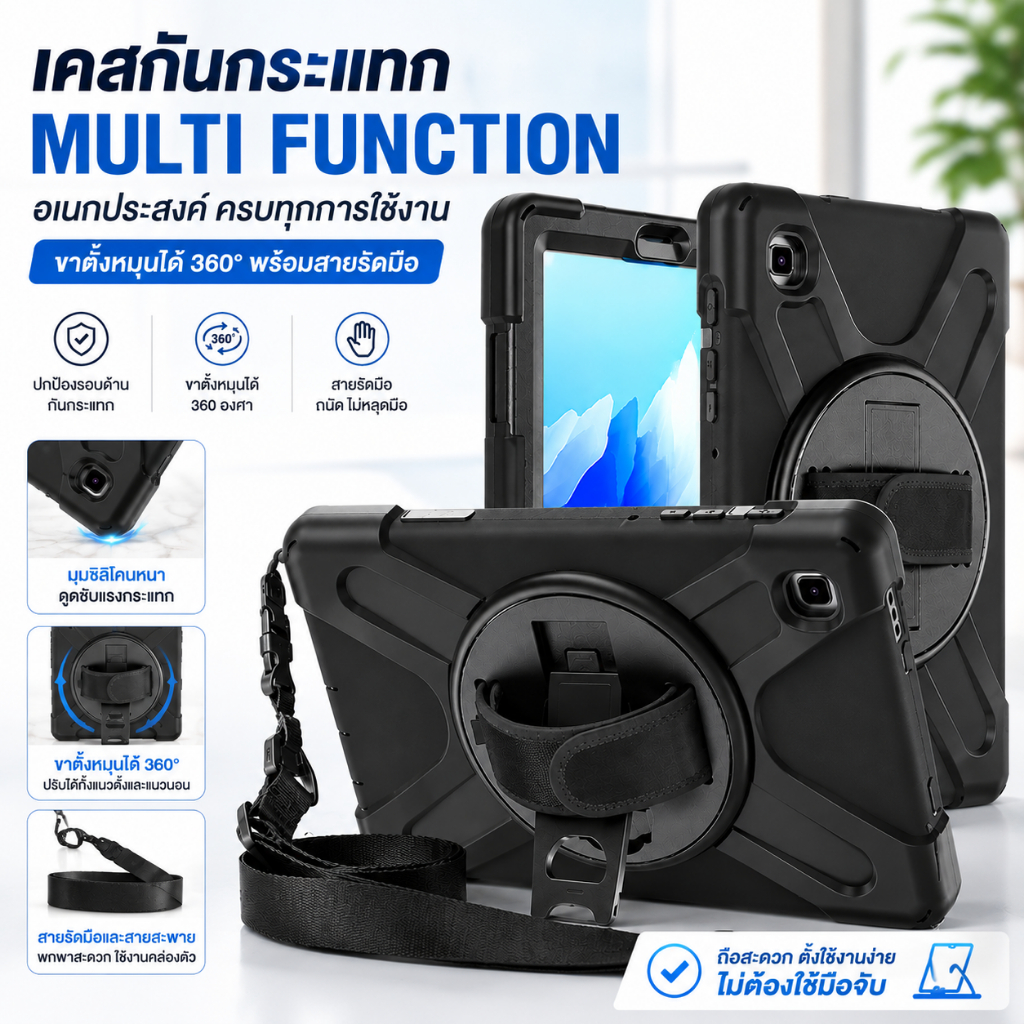 [Multi Function] เคสกันกระแทก เคส Samsung Galaxy Tab A11 A9 8.7 Tab A9 A11 Plus A11+ A9+