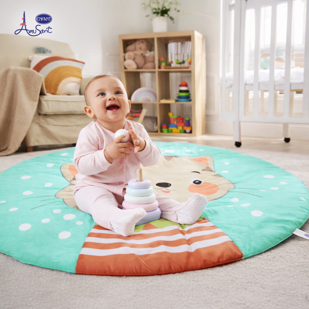 AMUSANT by ENFANT แผ่นรองคลาน แผ่นรองเล่นสำหรับเด็กและทารก Play Mat ขนาดเส้นผ่าศูนย์กลาง 100 CM. EH9G66 /9H76