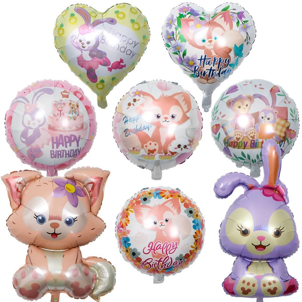 (สินค้าพร้อมส่งจากไทย) ลูกโป่งฟอยล์ ลูกโป่งการ์ตูน ตุ๊กตา Duffy and friend Lina bell stella lou กระต่าย Disney