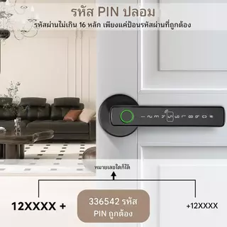 Tuya ล็อคประตูลายนิ้วมือดิจิตอล พร้อมรหัสผ่าน/กุญแจ/ชีวิตอัจฉริยะ/ปลดล็อคการ์ด/Tuya APP ปลดล็อคระยะไกลในห้องนอน