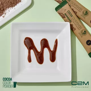 C2M [ซีทูเอ็ม] ยาย้อมปิดผมขาววีแกน โกโก้ ชนิดผง สีดำ (3ซอง) / COCOA HAIR COLOR POWDER BLACK