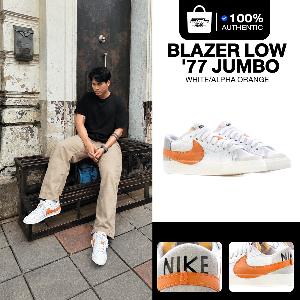 [ลิขสิทธิ์แท้] Nike ไนกี้ รองเท้าผ้าใบ รองเท้าผู้ชาย M Blazer Low 77 Jumbo DN2158-100 (3600)