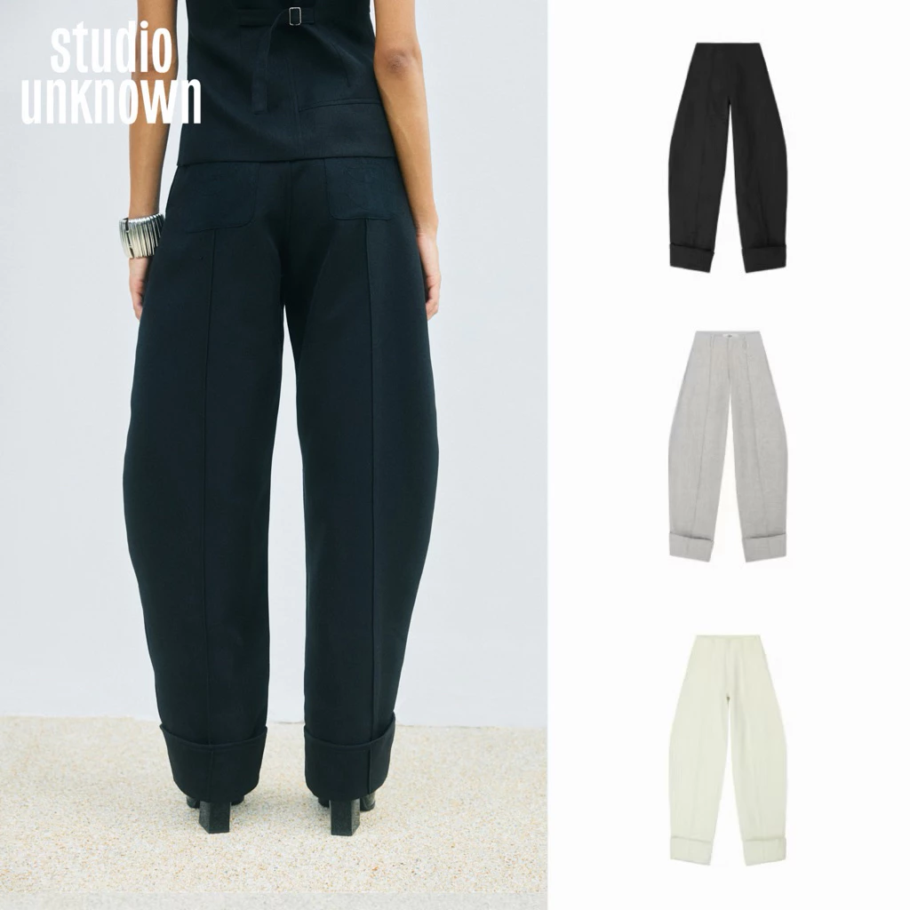 STUDIO UNKNOWN - Dean Balloon Linen Trousers กางเกงผ้าลินินทรงบอลลูน